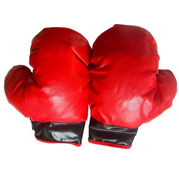 Spirit Halloween Kids Red and Black Boxing Glovers Boxer Costume Accessories - Picture 1 of 4